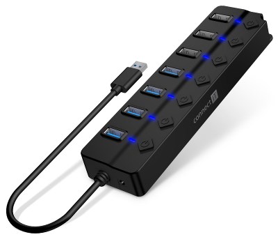 Connect IT CHU-5410-BK Mighty USB-A hub USB 3.0